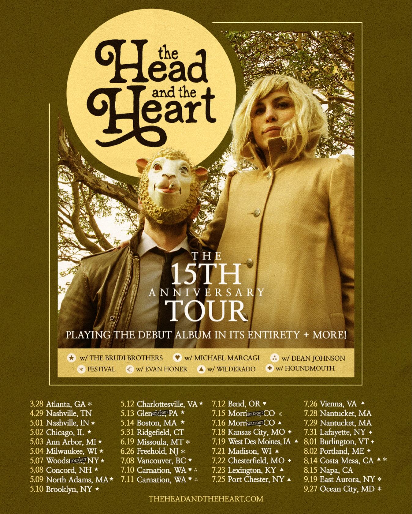 The Head And The Heart Tour Poster 2026